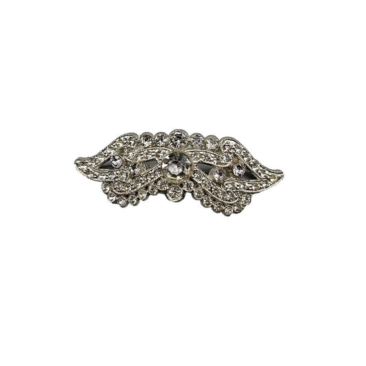 Apex Art Wings Brooch Silver Tone Clear Rhinestones Worn By The Stars Rare Find
