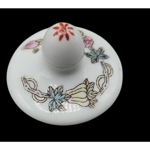 Vintage Chinese Jingdezhen Teapot Porcelain Hand Painted Butterfly Famille