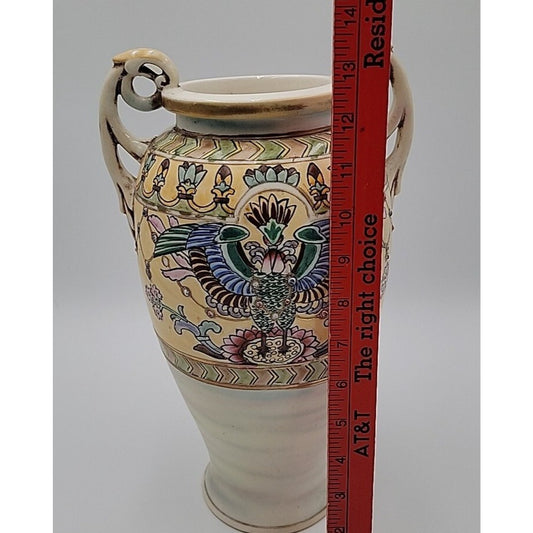 Antique Hand-Painted Nippon Large Art Deco Vase Circa 1915