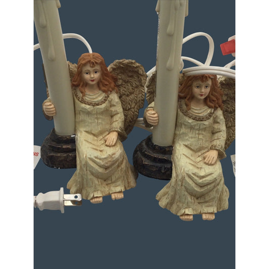 Vanderwall 2 Piece Angel Welcome Light Combo Pack Christmas Mantel Decor 9.5