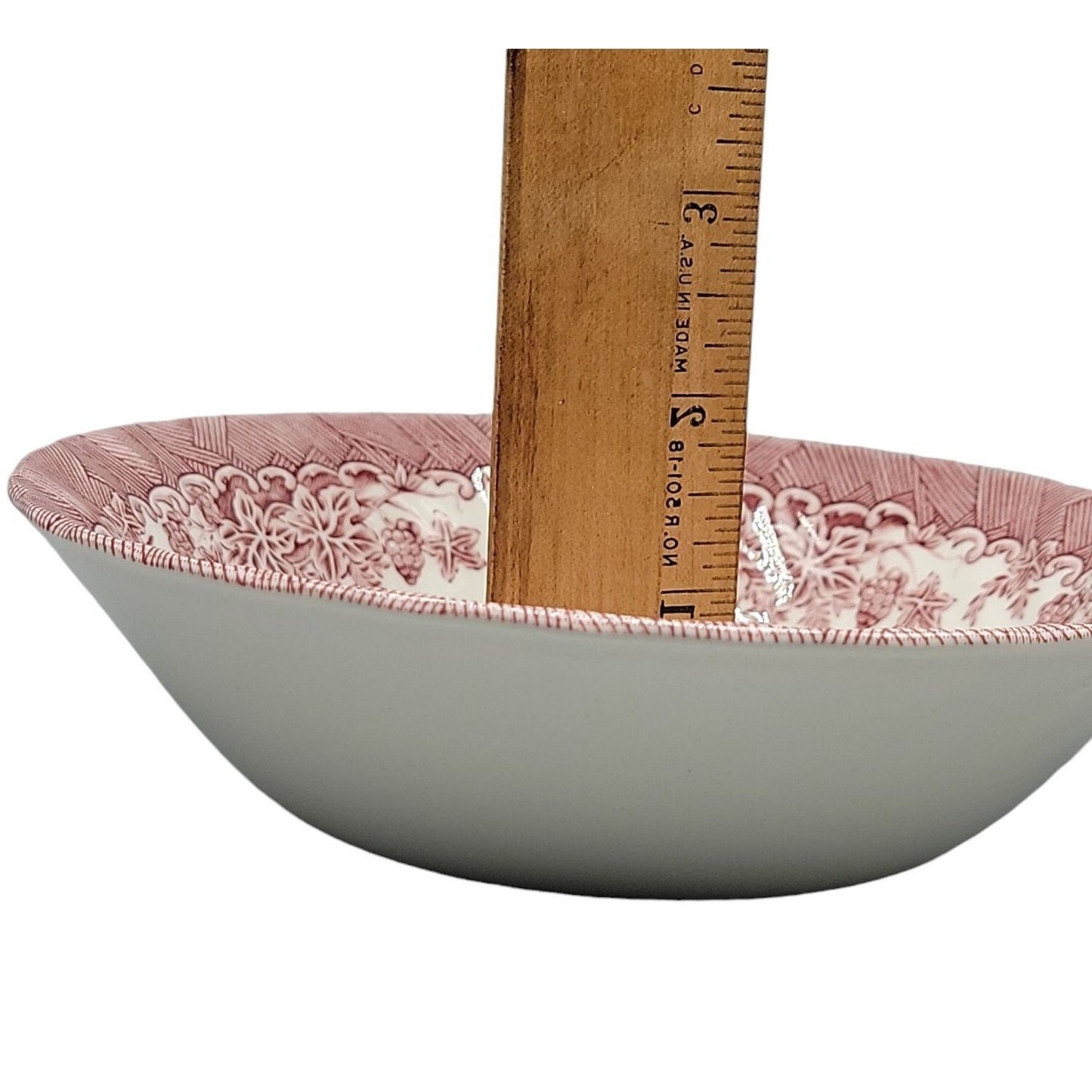 Churchill China 6.5" Bowl The Brook Cottage Made in England Pink & White