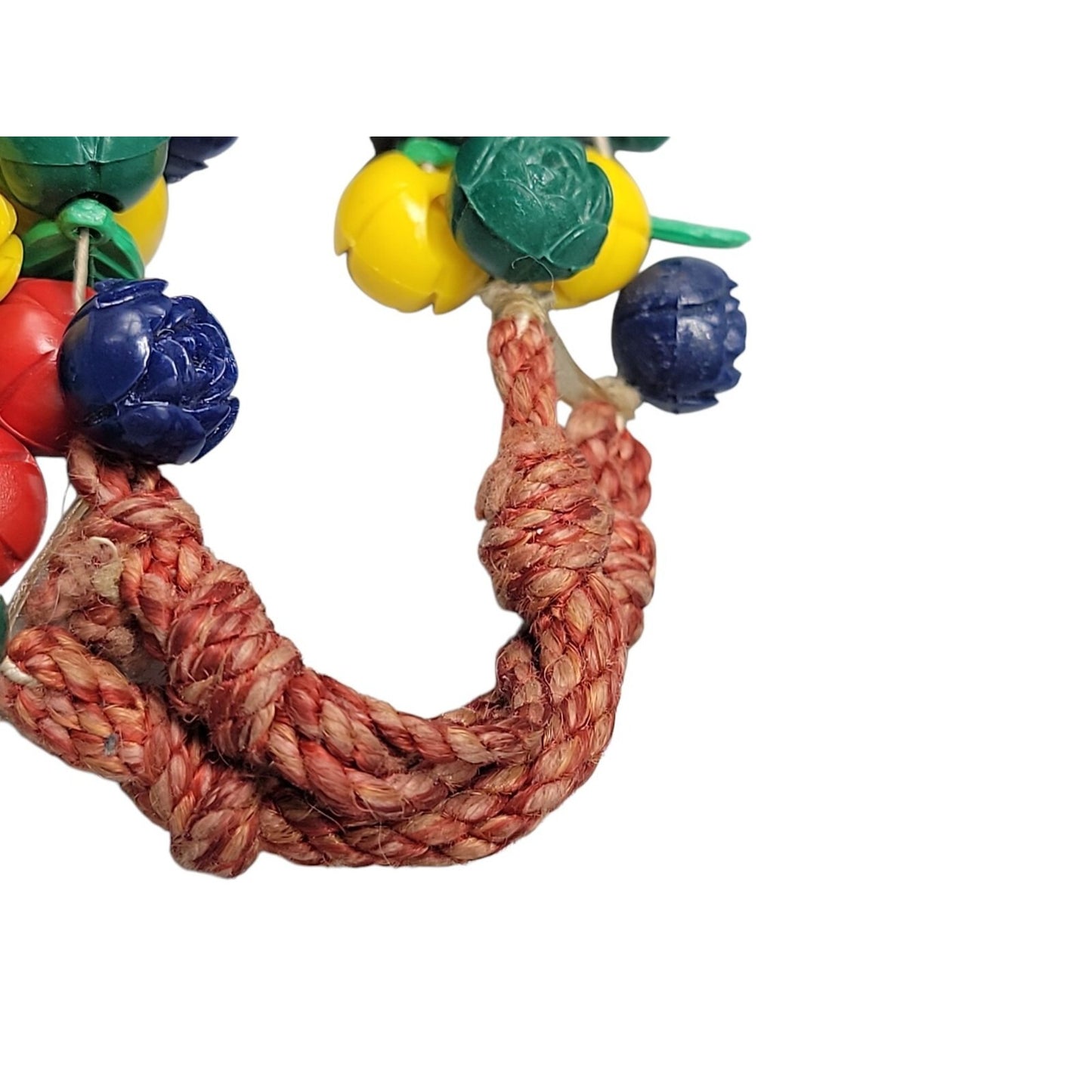 Carved Celluloid Flowers Bracelet Multistrand Colorful Bouquet Rope Bottom 8.5"