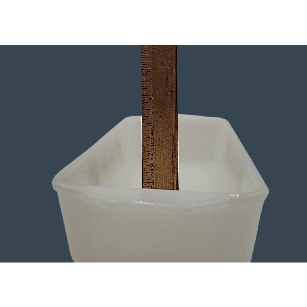 Vintage Fire King Anchor Hocking Milk Glass Golden Wheat Harvest Loaf Pan 1 qt