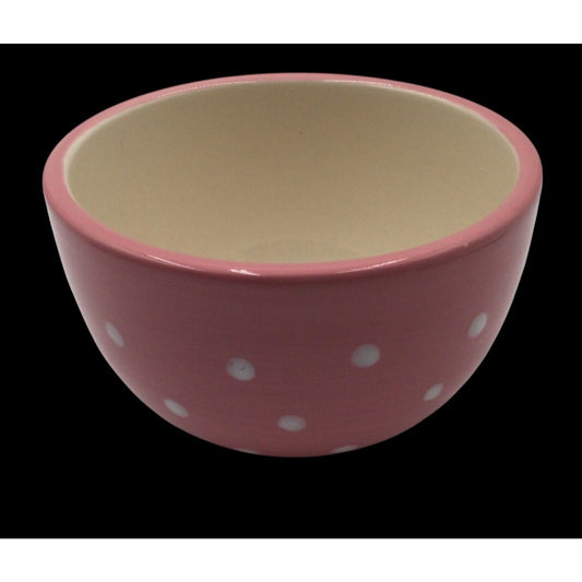 Pink Polka Dot Ceramic Bowl IQ Accessories Minnetonka MN Shabby Chic Soup Cereal