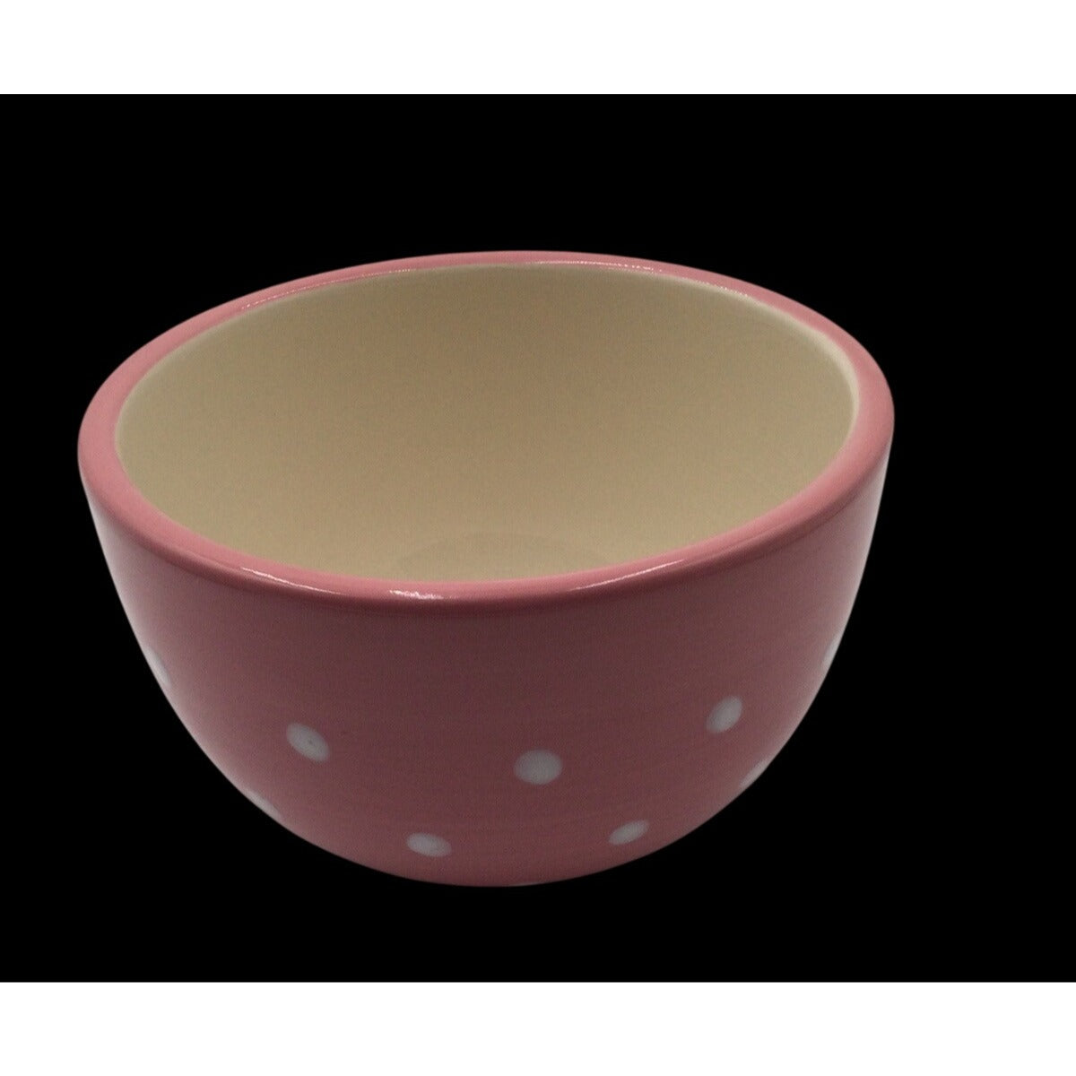 Pink Polka Dot Ceramic Bowl IQ Accessories Minnetonka MN Shabby Chic Soup Cereal