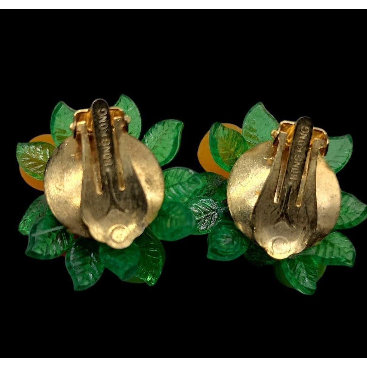 Carmen Miranda Fruit Salad Clip On Earrings Hong Kong Vintage Tutti Fruitti