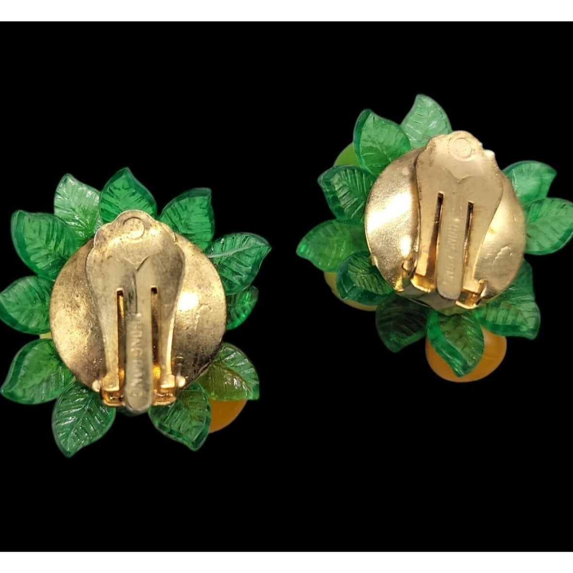 Carmen Miranda Fruit Salad Clip On Earrings Hong Kong Vintage Tutti Fruitti