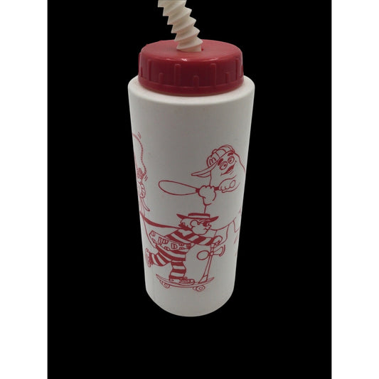 McDonald's Vintage Plastic Cup w/Lid & Straw Classic McDonaldland Characters