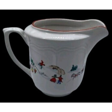 White Christmas Vegetable Creamer Pitcher Farberware 391 Katherine Babanovsky