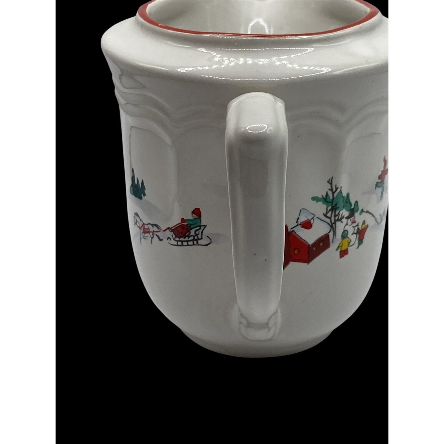 White Christmas Vegetable Creamer Pitcher Farberware 391 Katherine Babanovsky