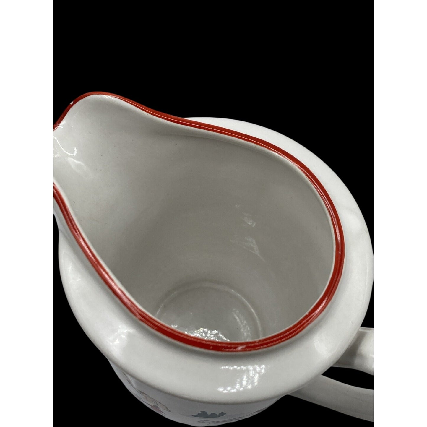 White Christmas Vegetable Creamer Pitcher Farberware 391 Katherine Babanovsky