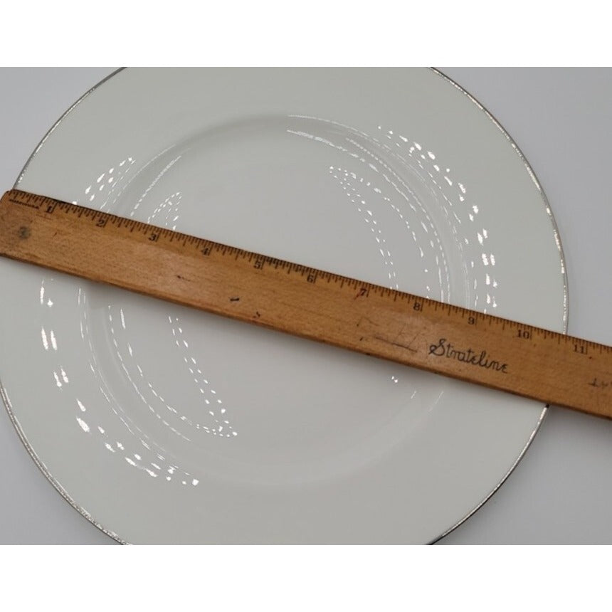 Crown Staffordshire Bone China Platinum Band 10.75" Dinner Plate Federated Store