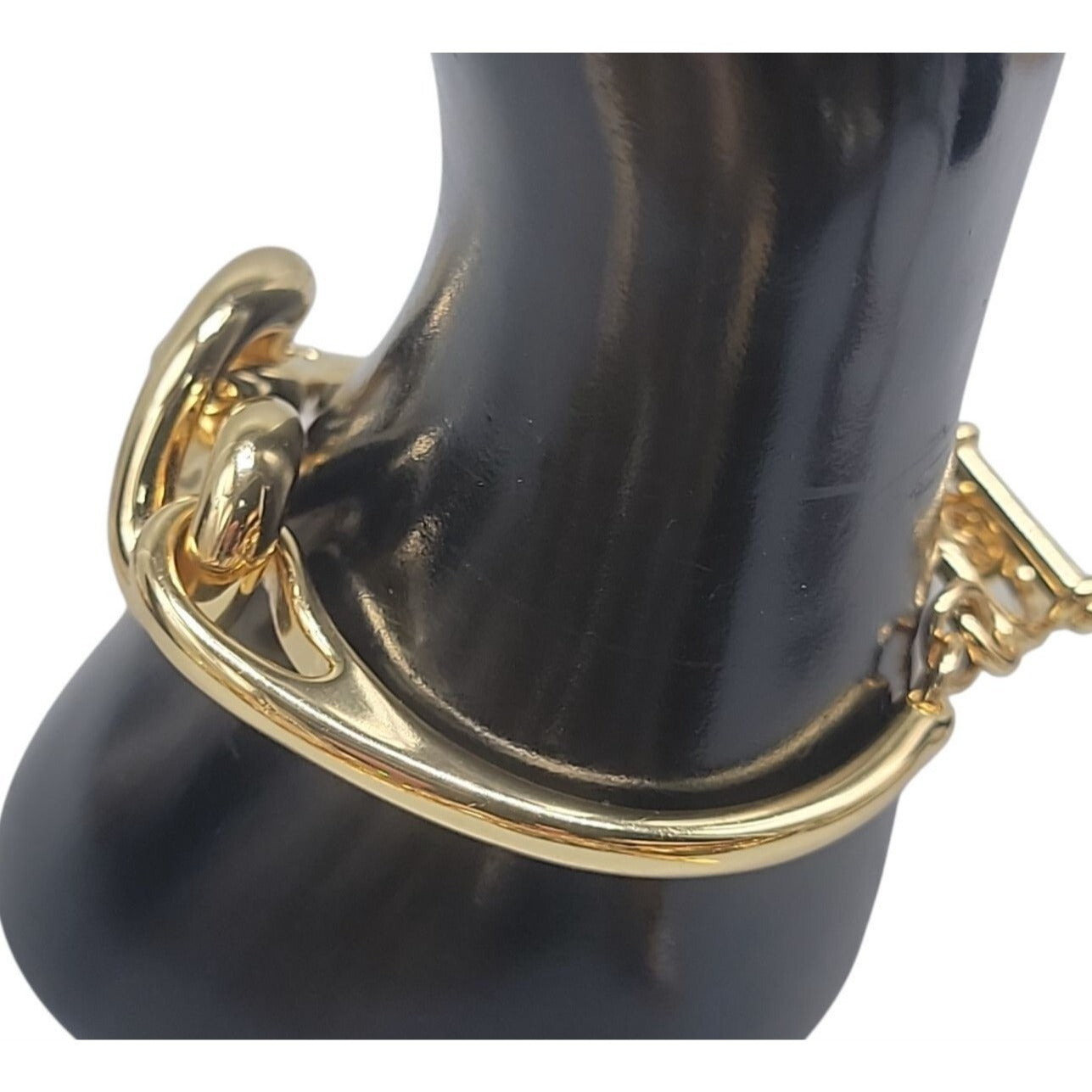 Roberto RFM L infinito Bracelet Bikini Line Gold Tone Metal Link Size 6.5"