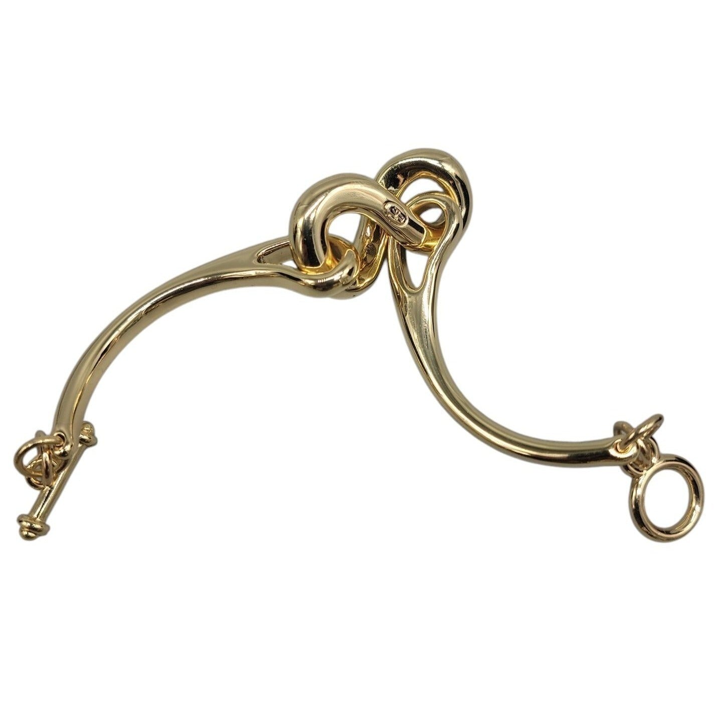 Roberto RFM L infinito Bracelet Bikini Line Gold Tone Metal Link Size 6.5"