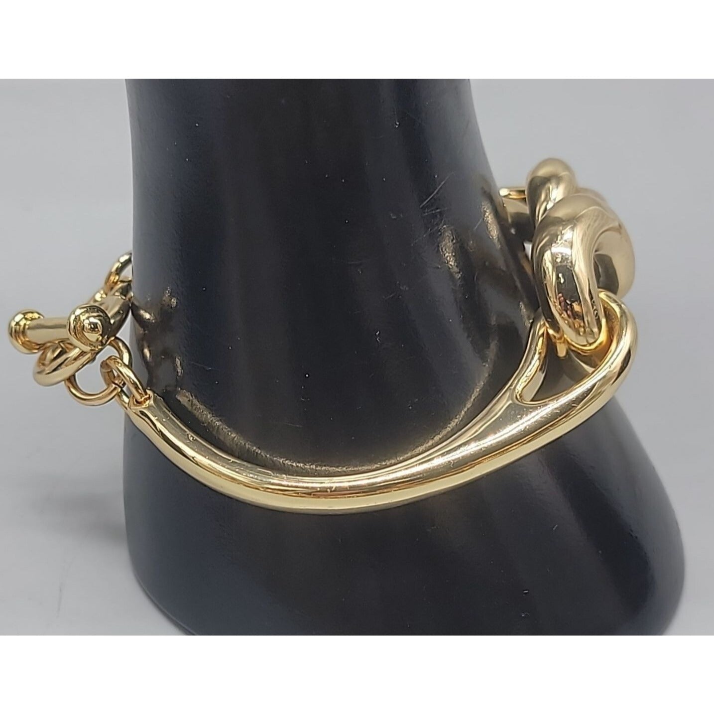 Roberto RFM L infinito Bracelet Bikini Line Gold Tone Metal Link Size 6.5"
