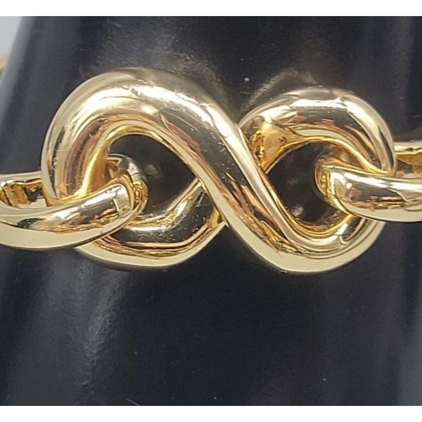 Roberto RFM L infinito Bracelet Bikini Line Gold Tone Metal Link Size 6.5"