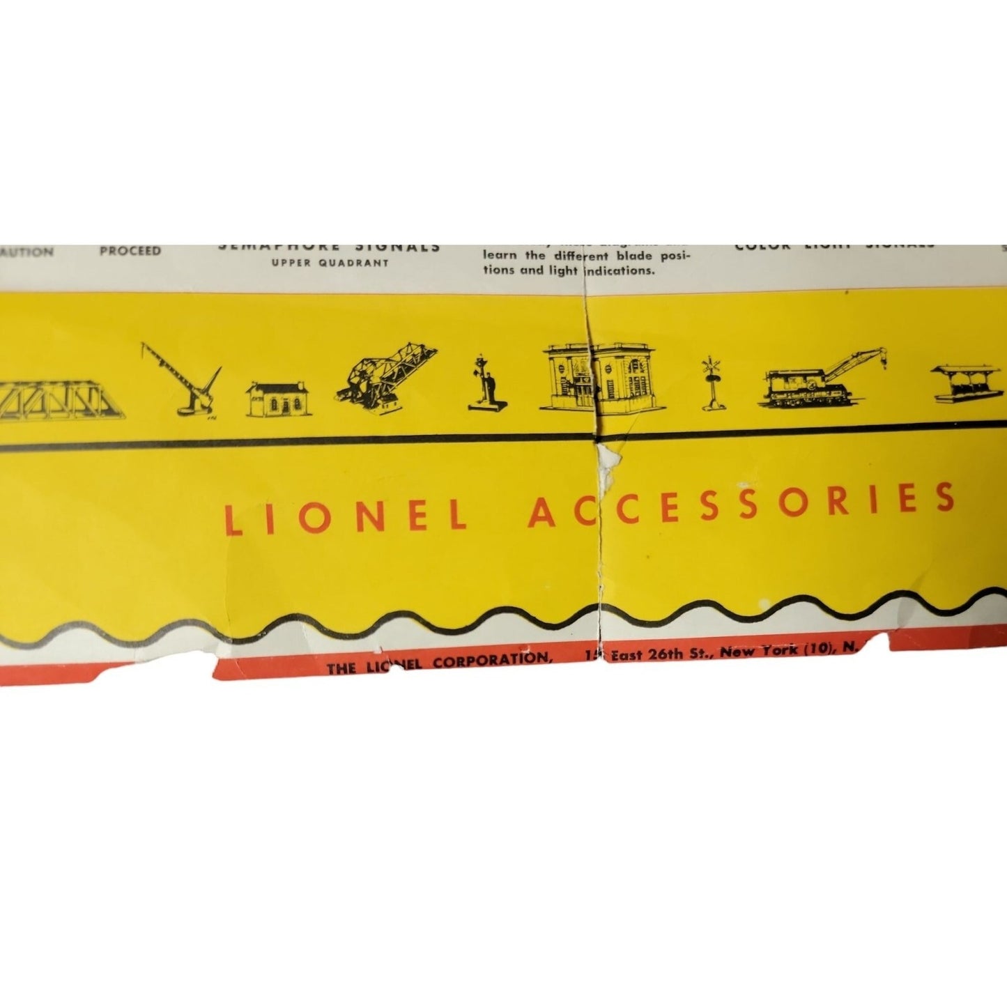 Lionel Railroad Guide Poster 1947 Rare Lingo Locomotives Signals Accessories