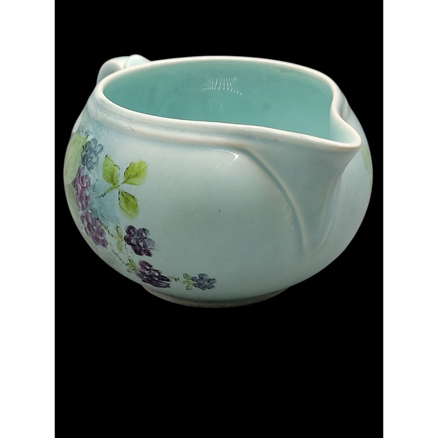 Vtg Lu-Ray Pastels Windsor Blue Gravy Boat Hand-Painted by Carmen Bussman 1521