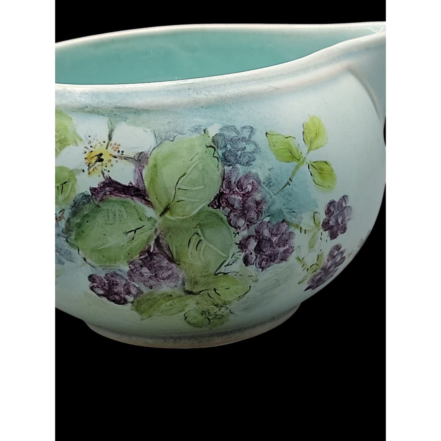 Vtg Lu-Ray Pastels Windsor Blue Gravy Boat Hand-Painted by Carmen Bussman 1521