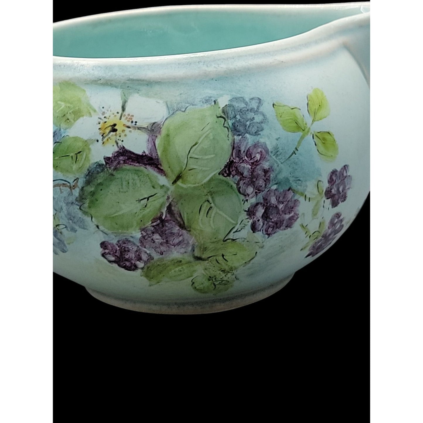 Vtg Lu-Ray Pastels Windsor Blue Gravy Boat Hand-Painted by Carmen Bussman 1521