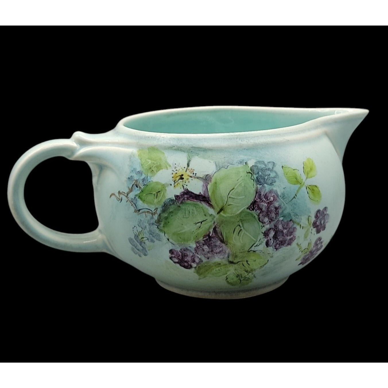 Vtg Lu-Ray Pastels Windsor Blue Gravy Boat Hand-Painted by Carmen Bussman 1521