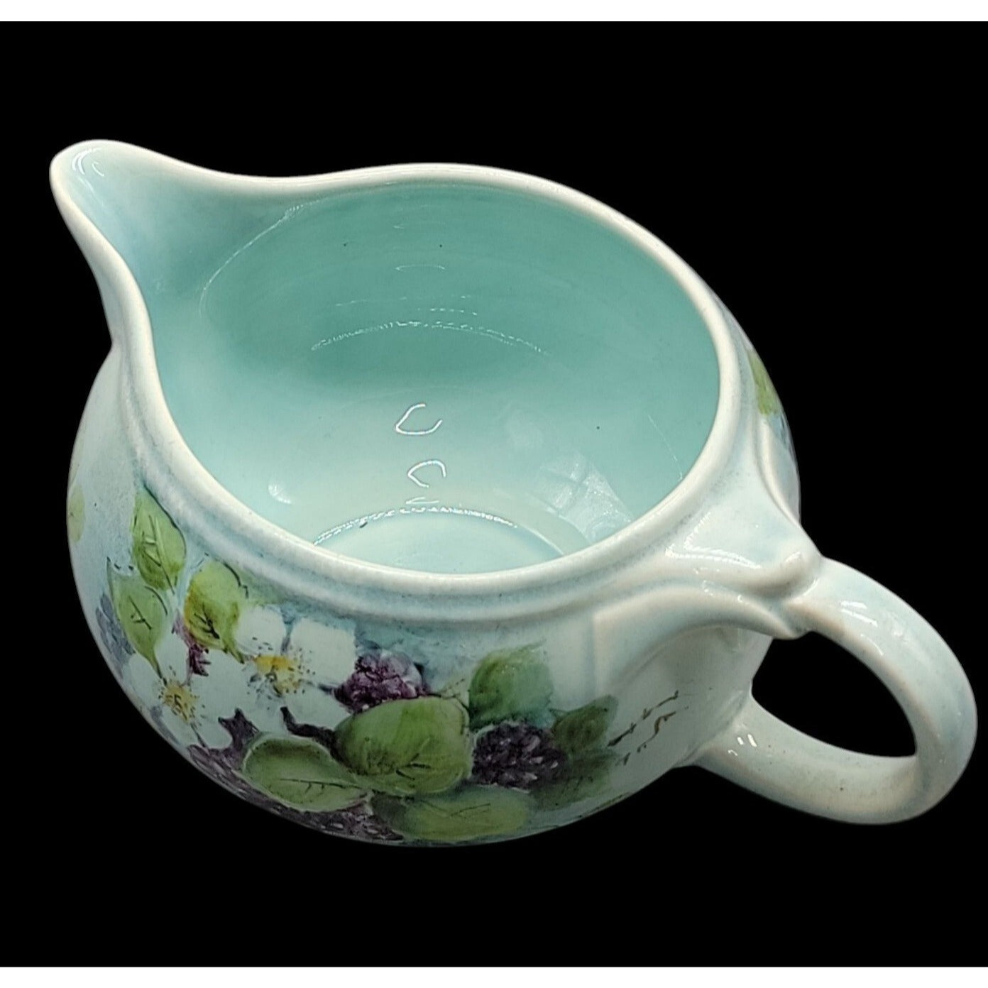Vtg Lu-Ray Pastels Windsor Blue Gravy Boat Hand-Painted by Carmen Bussman 1521