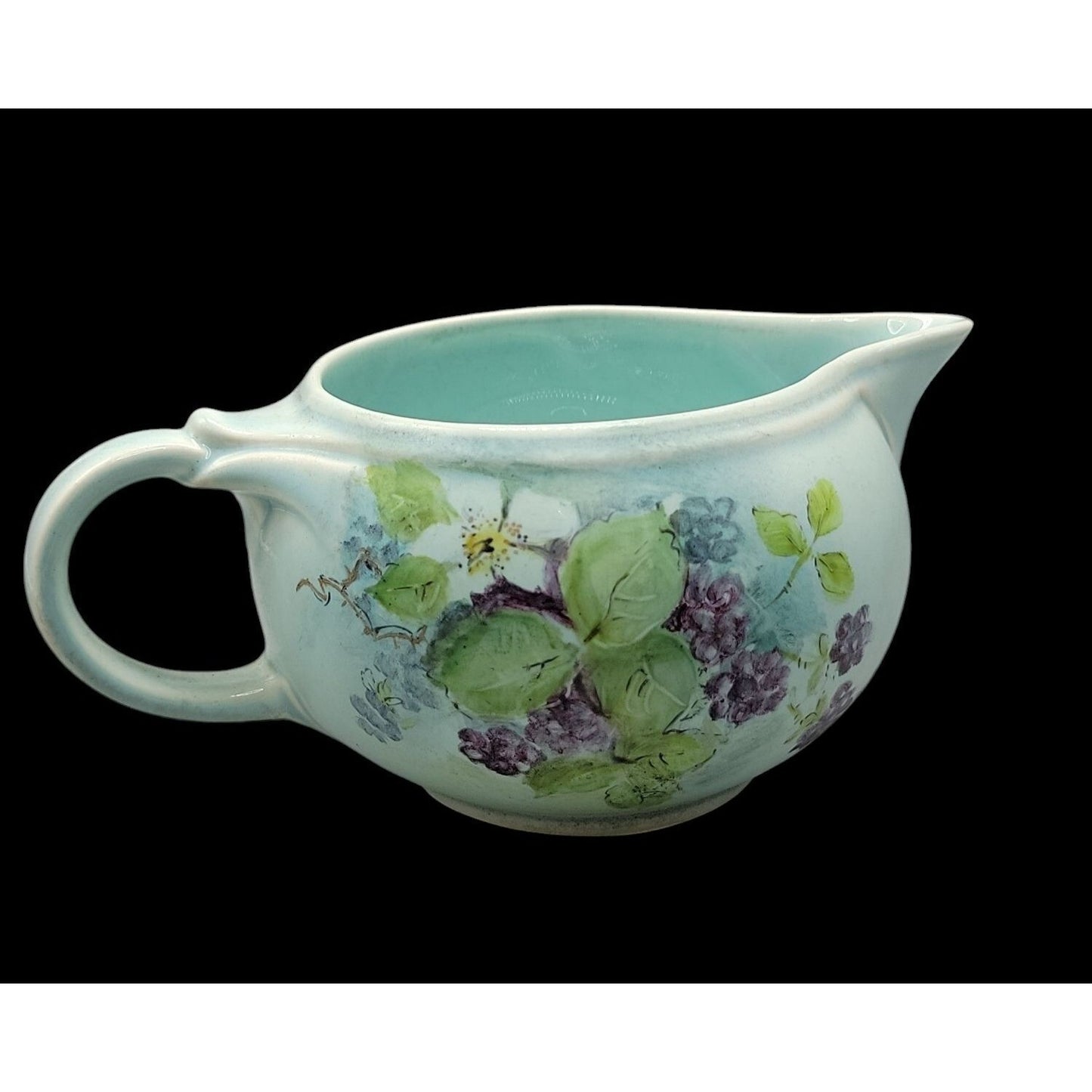 Vtg Lu-Ray Pastels Windsor Blue Gravy Boat Hand-Painted by Carmen Bussman 1521