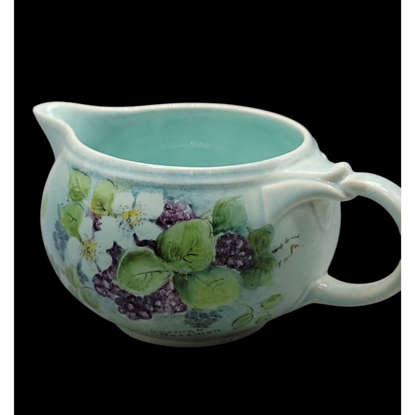 Vtg Lu-Ray Pastels Windsor Blue Gravy Boat Hand-Painted by Carmen Bussman 1521