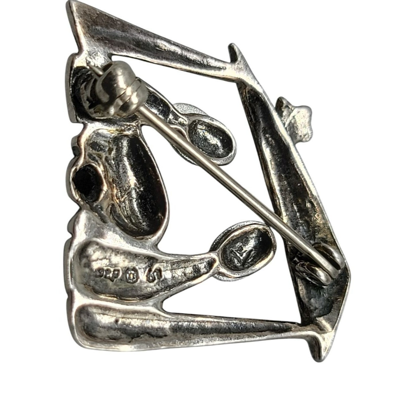 Silpada Christmas Brooch Sterling Silver Nativity Red Green Blue Cabachons 925