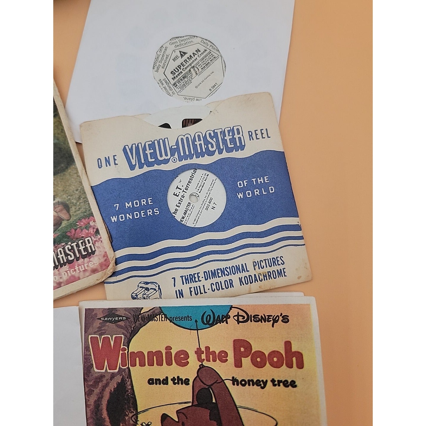 Vintage GAF View-Master Toy Model G Viewer Lot with 7 Reel Packs Tested Works