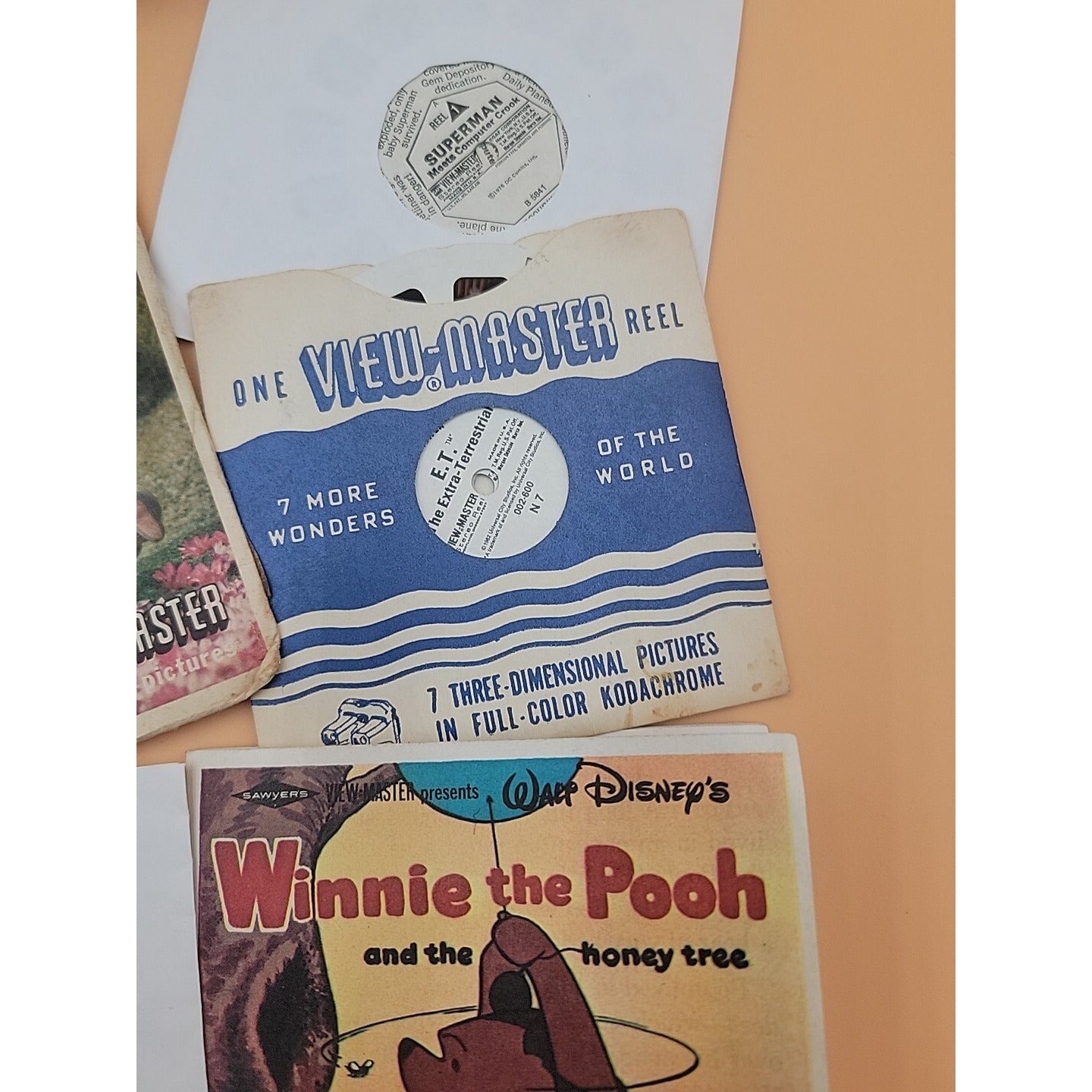 Vintage GAF View-Master Toy Model G Viewer Lot with 7 Reel Packs Tested Works