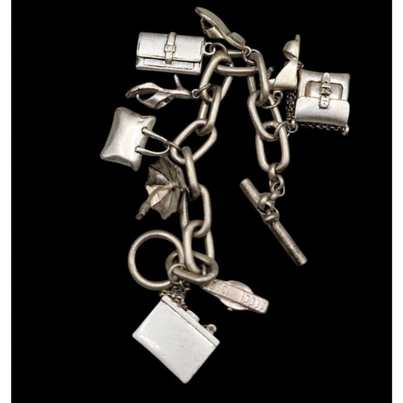 Kenneth Cole New York Fashion Ladies Charm Bracelet Silver Tone 6.5" Accessories