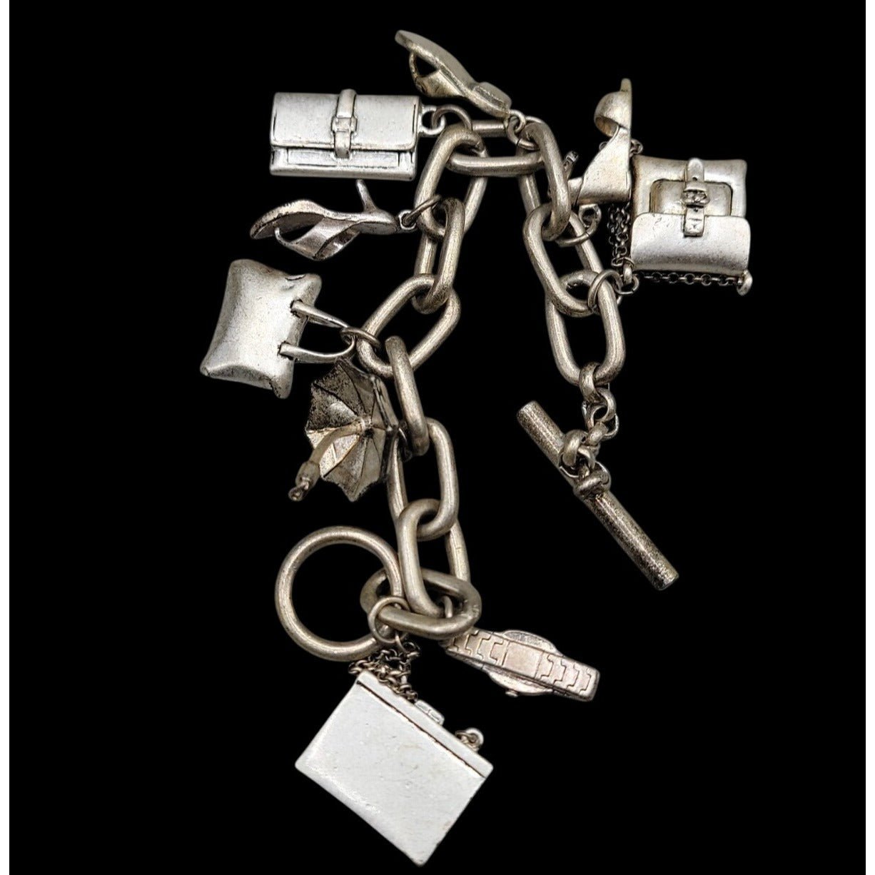 Kenneth Cole New York Fashion Ladies Charm Bracelet Silver Tone 6.5" Accessories