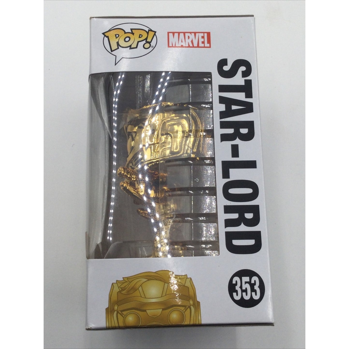 Funko Pop Star-Lord Gold Chrome Marvel Studios Vinyl Figure #353 Box Exclusive
