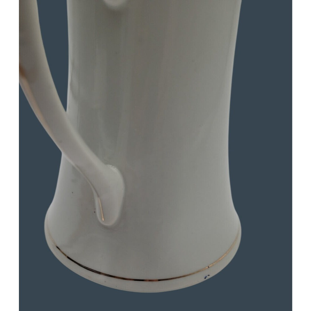 Antique Royal Crown Kinran Nippon Porcelain Coffee Pot Hand-Painted Roses 8"