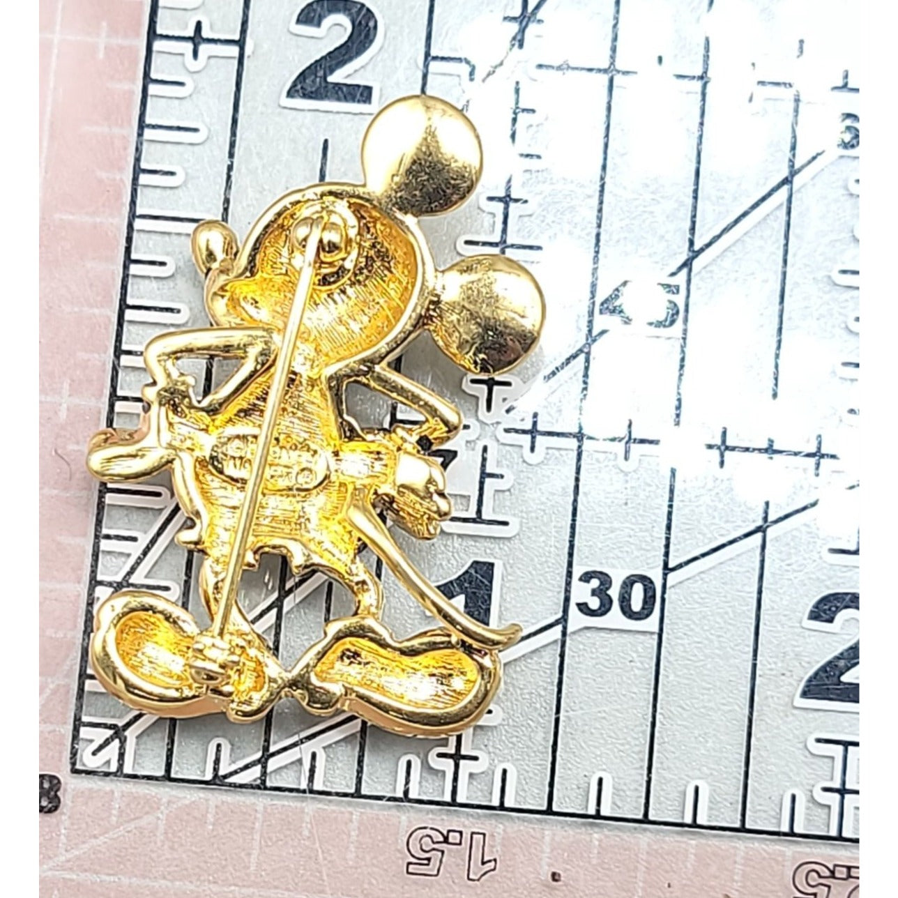 Vintage Napier Disney Mickey Mouse Brooch Pin Gold Tone Signed Collectible