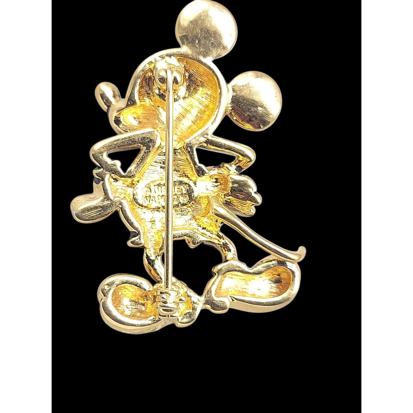 Vintage Napier Disney Mickey Mouse Brooch Pin Gold Tone Signed Collectible