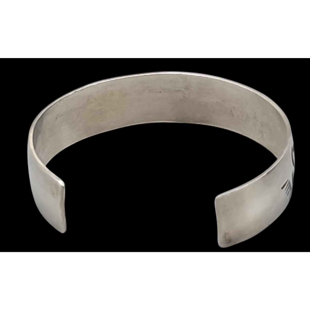T Skies Sterling Silver Thunderbird Open Cuff Bracelet Native American SZ 6.5"