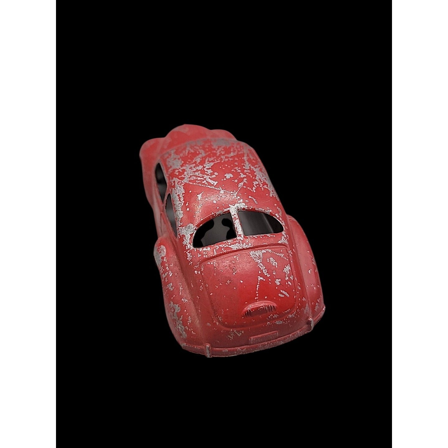 Vtg Slik-Toys Cast Aluminum Split Window Sedan Car Toy Lansing Iowa Red 9600