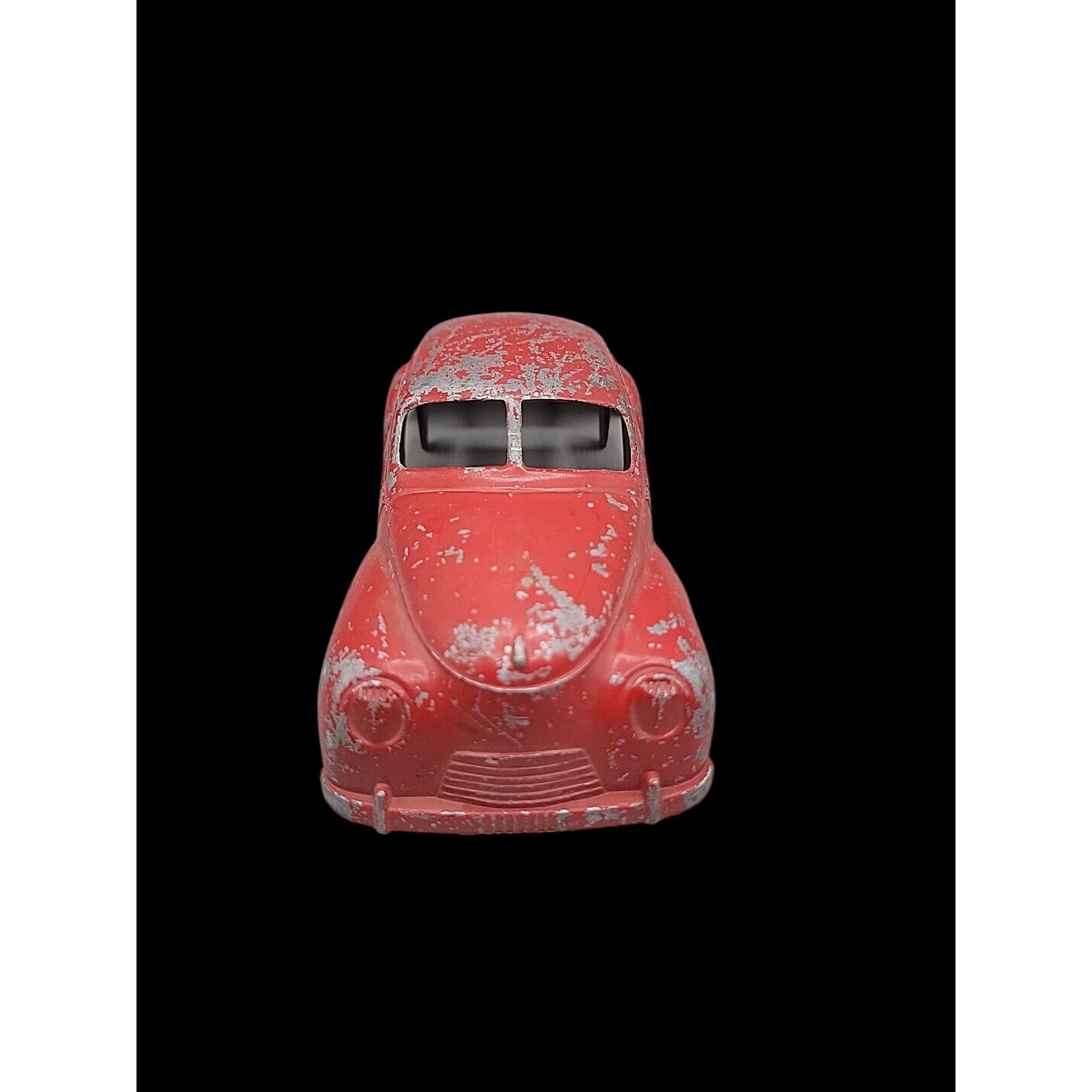 Vtg Slik-Toys Cast Aluminum Split Window Sedan Car Toy Lansing Iowa Red 9600