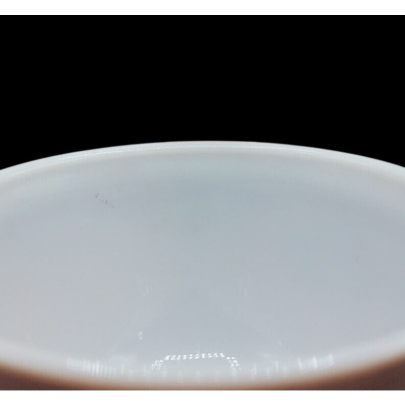 Pyrex Cinderella 407 Old Orchard Brown Nesting Bowl 1.5 PT Ovenware Vintage 1974
