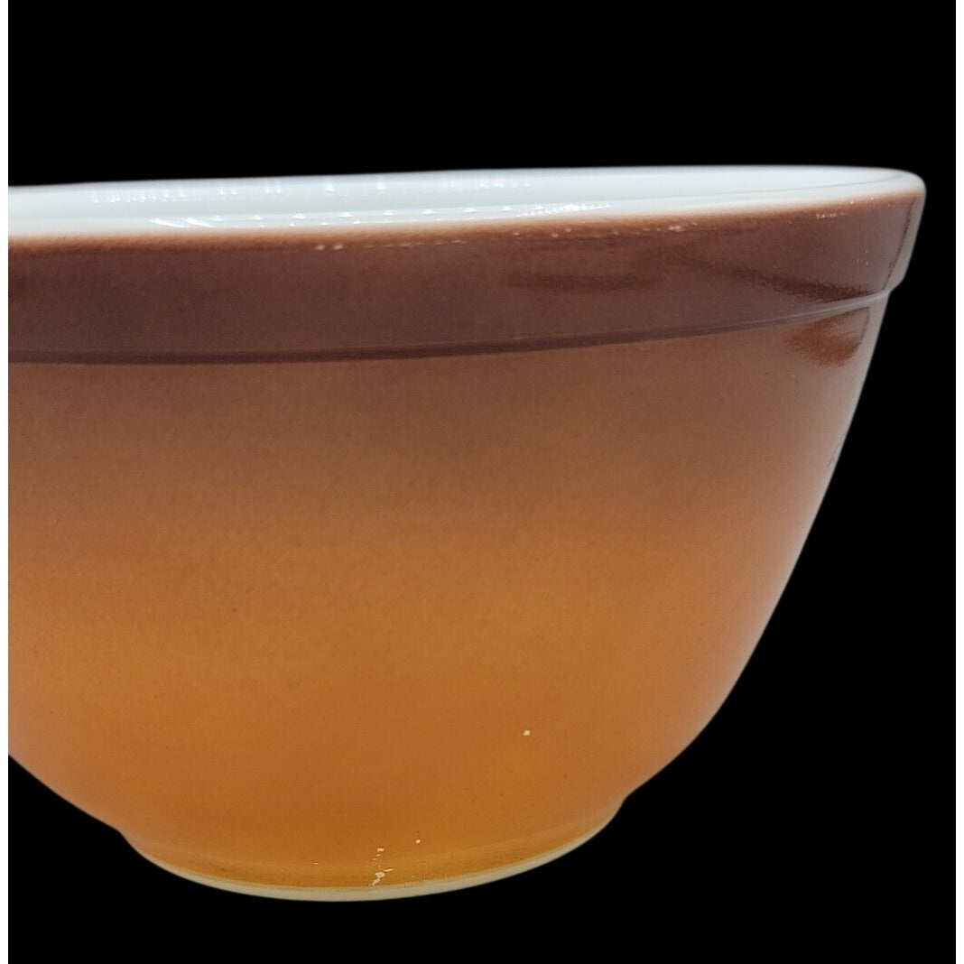 Pyrex Cinderella 407 Old Orchard Brown Nesting Bowl 1.5 PT Ovenware Vintage 1974