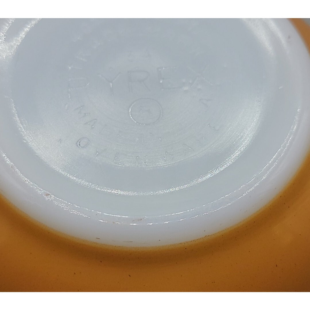 Pyrex Cinderella 407 Old Orchard Brown Nesting Bowl 1.5 PT Ovenware Vintage 1974