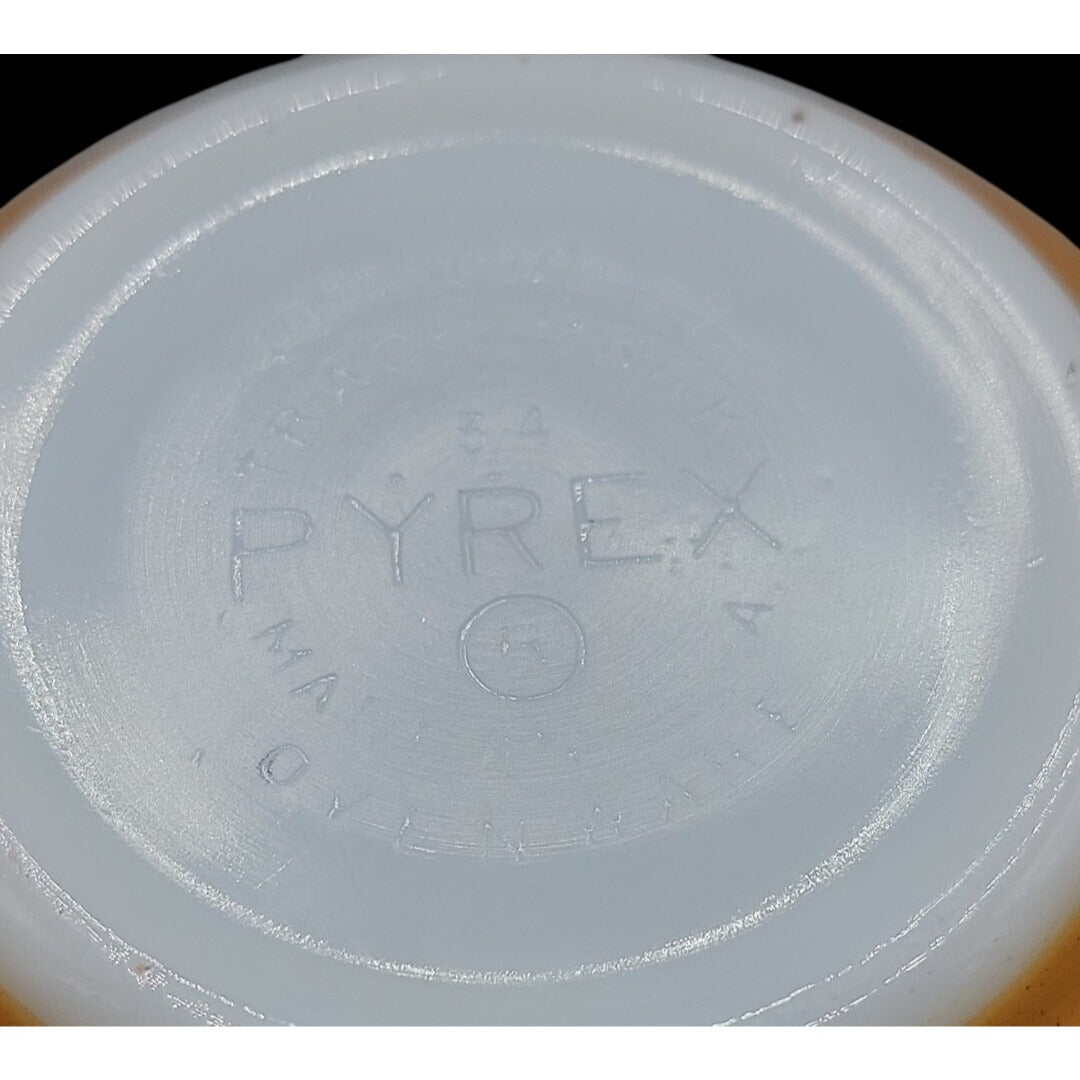 Pyrex Cinderella 407 Old Orchard Brown Nesting Bowl 1.5 PT Ovenware Vintage 1974