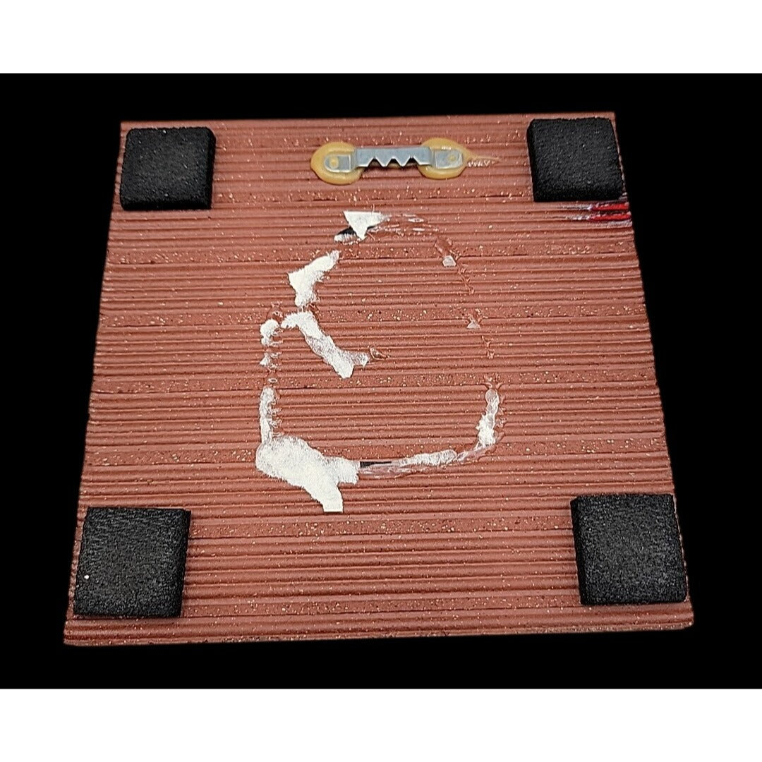 Handpainted Butterfly Terra Cotta Tile Turned Art Trivet Retro 1970s Style 6"x6"