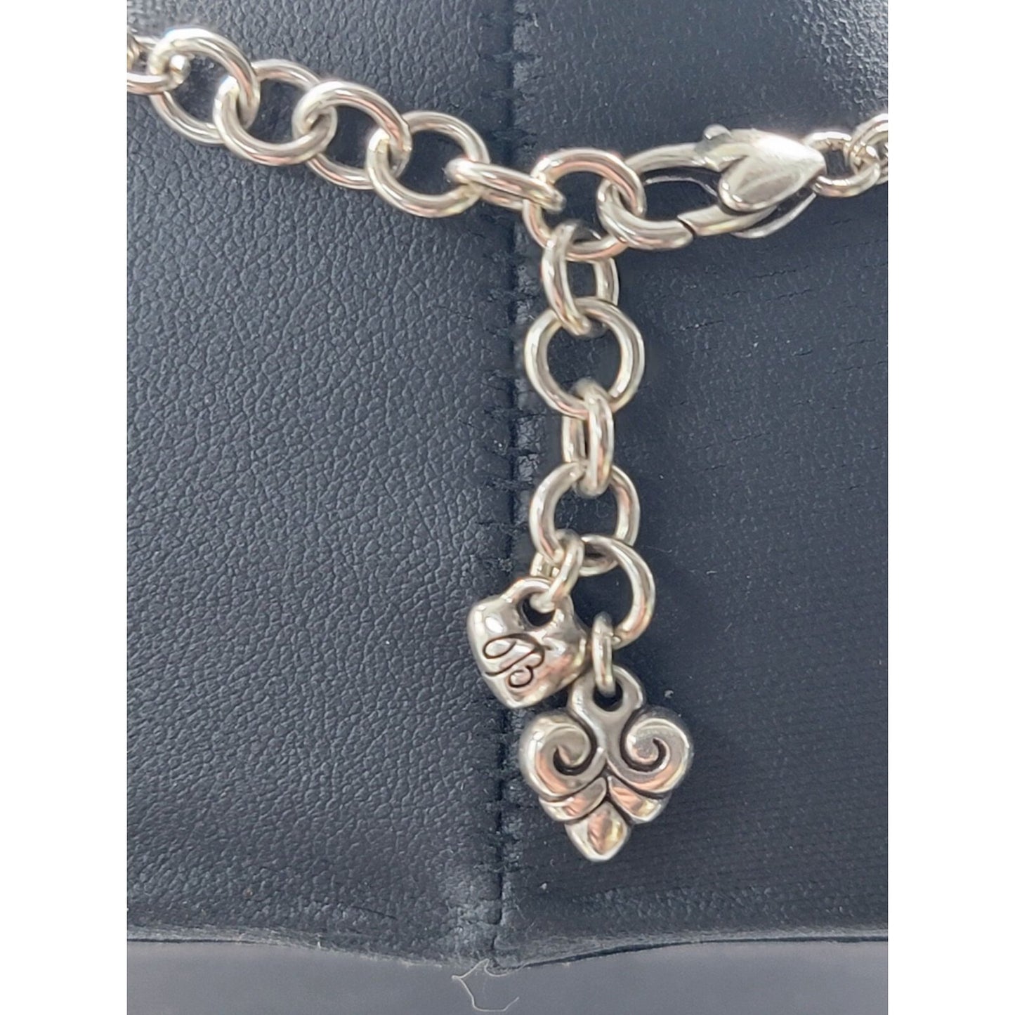 Brighton Venetian Dreams Necklace Silver Tone Filigree Ball Tassel Crystal Accent