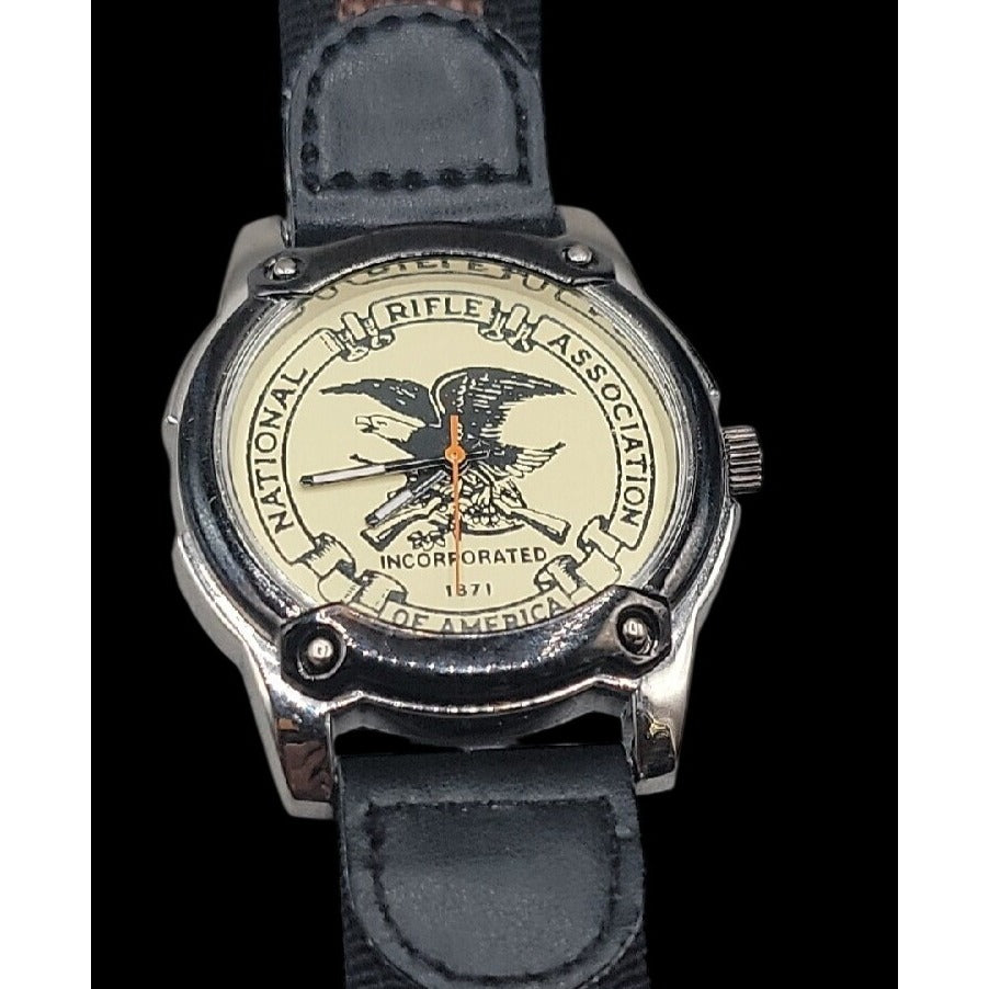 National Rifle Association Quartz Watch Collectors New Battery 8.5" 41mm Case