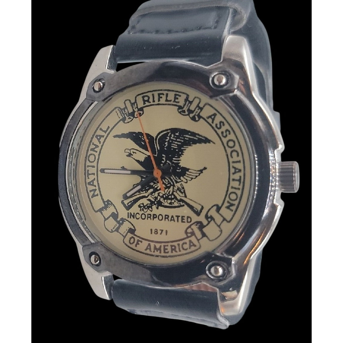 National Rifle Association Quartz Watch Collectors New Battery 8.5" 41mm Case