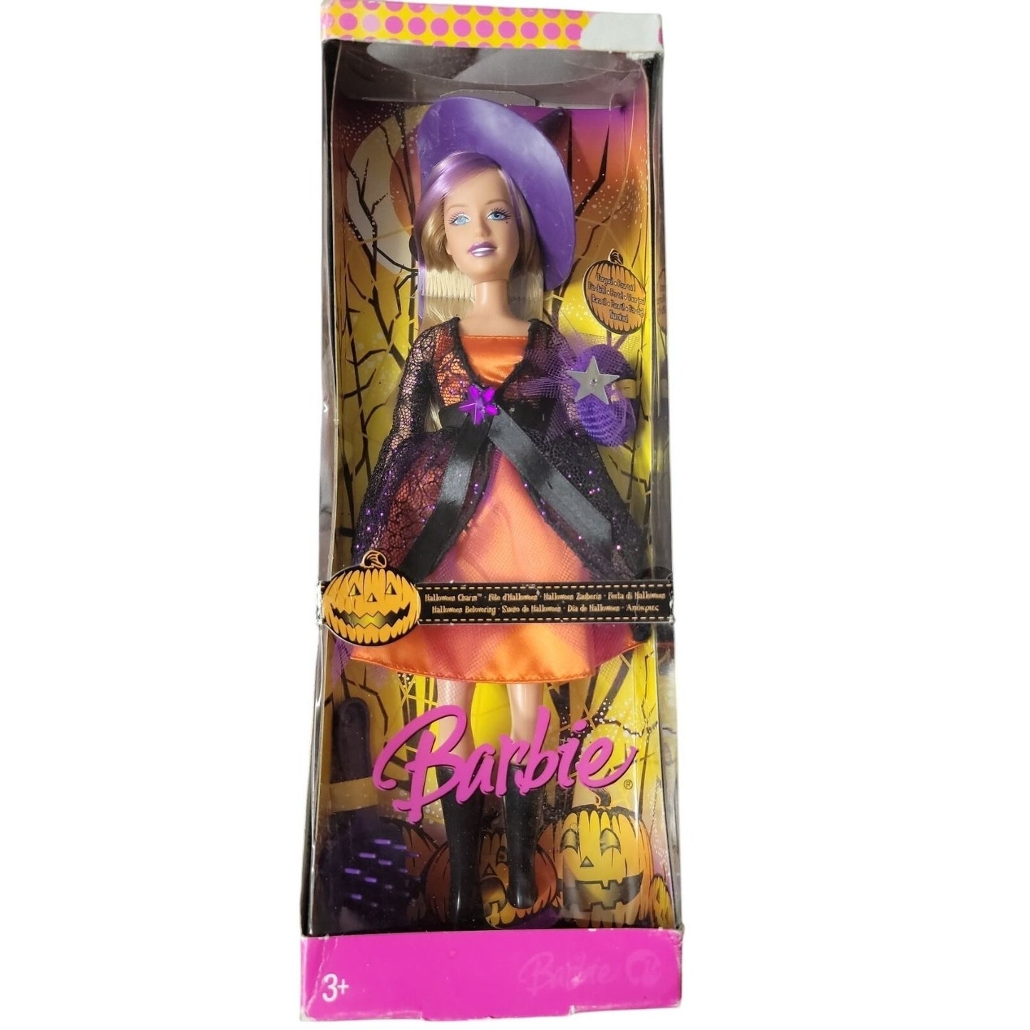 Barbie Halloween Charm Doll Multilingual 2006 Mattel #J9203 Witch Costume