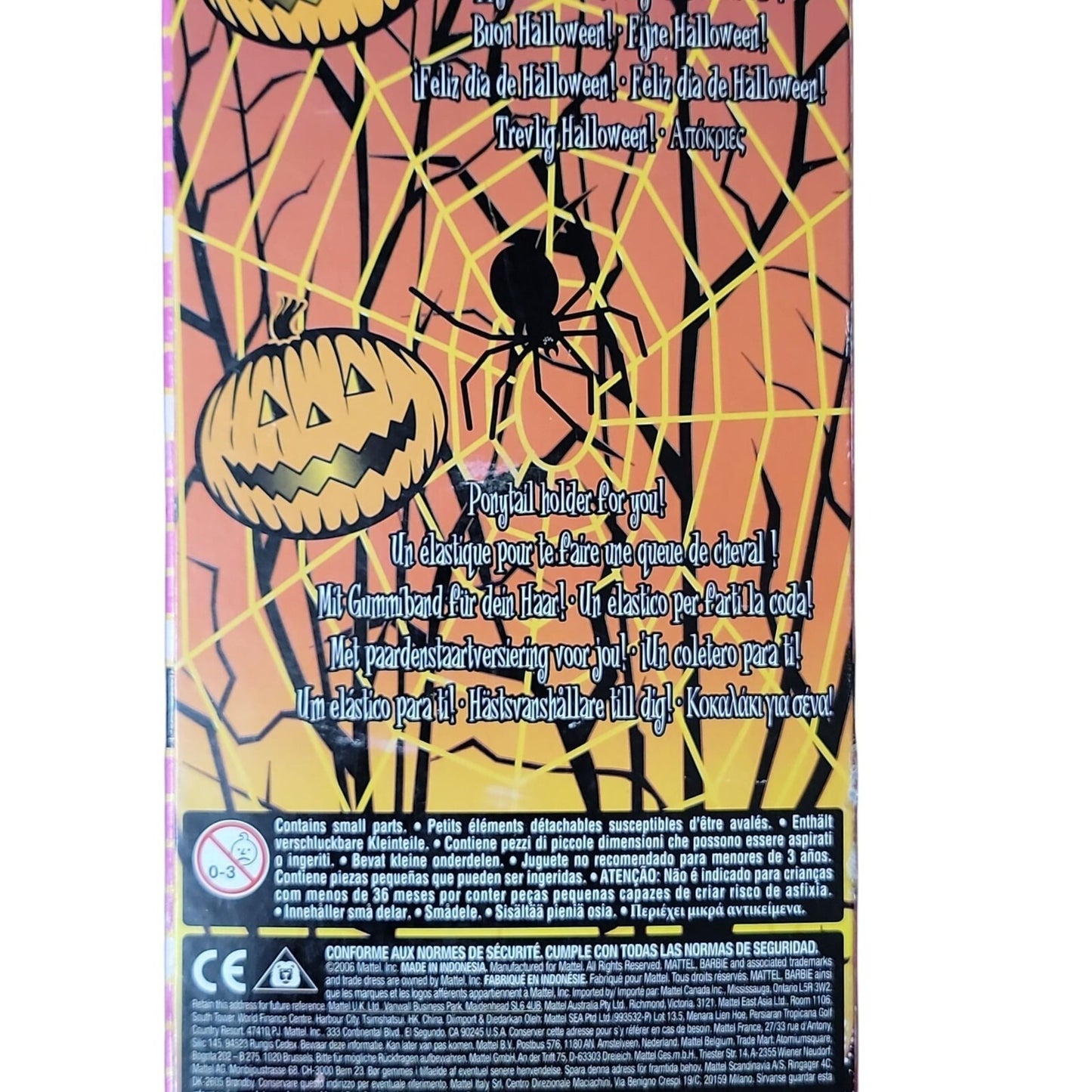 Barbie Halloween Charm Doll Multilingual 2006 Mattel #J9203 Witch Costume